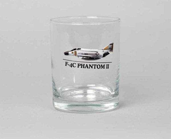 SMAM F-4C Phantom II Rocks Glass NEW